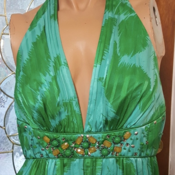 BCBGMaxAzria Dresses & Skirts - New BCBGMAXAZRIA Blue/Green Silk Gown